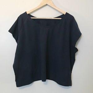 Oversized Navy Blue Raglan Tee